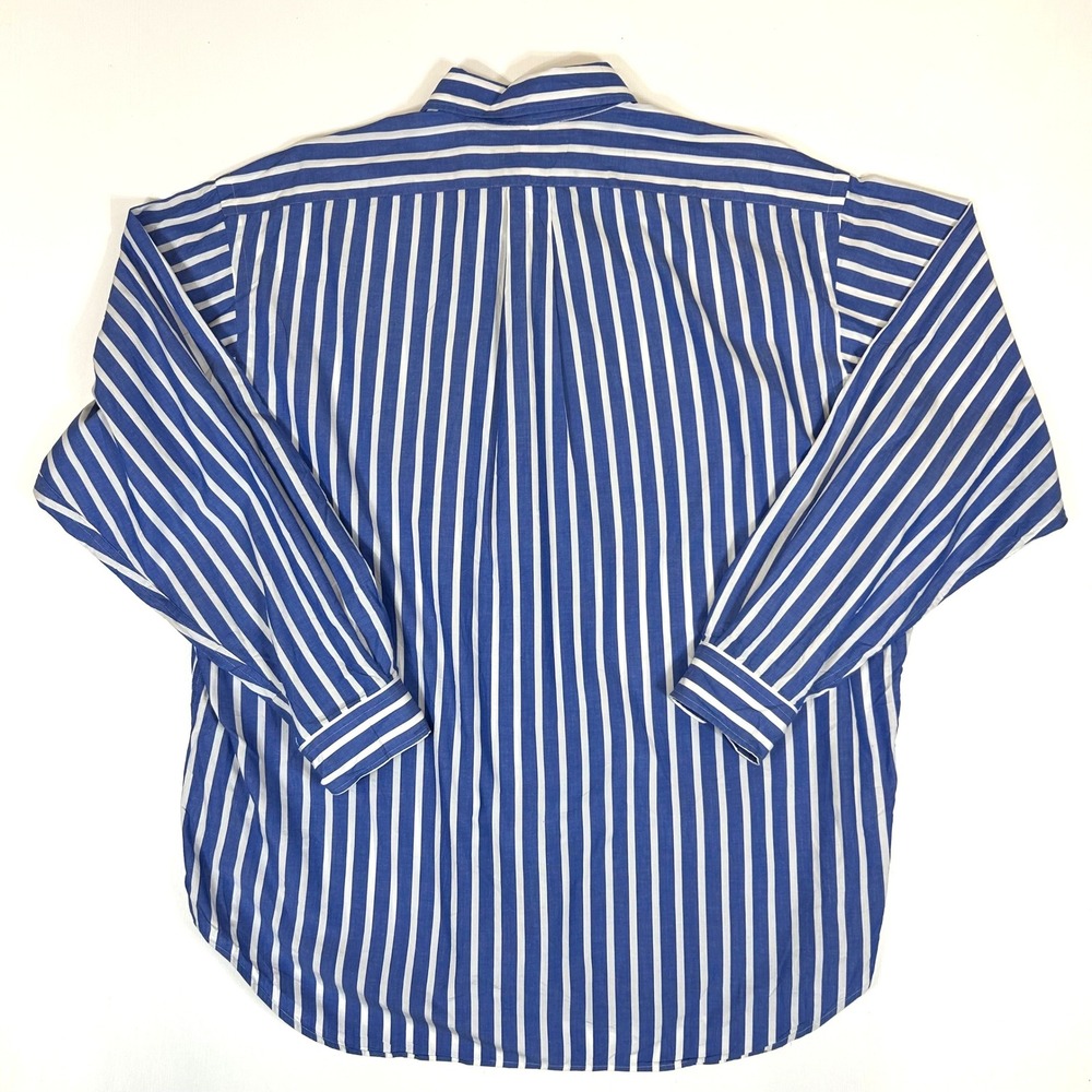 Polo Ralph Lauren Blaire Mens XL Blue White Striped Button Down Shirt Cotton - Picture 3 of 7
